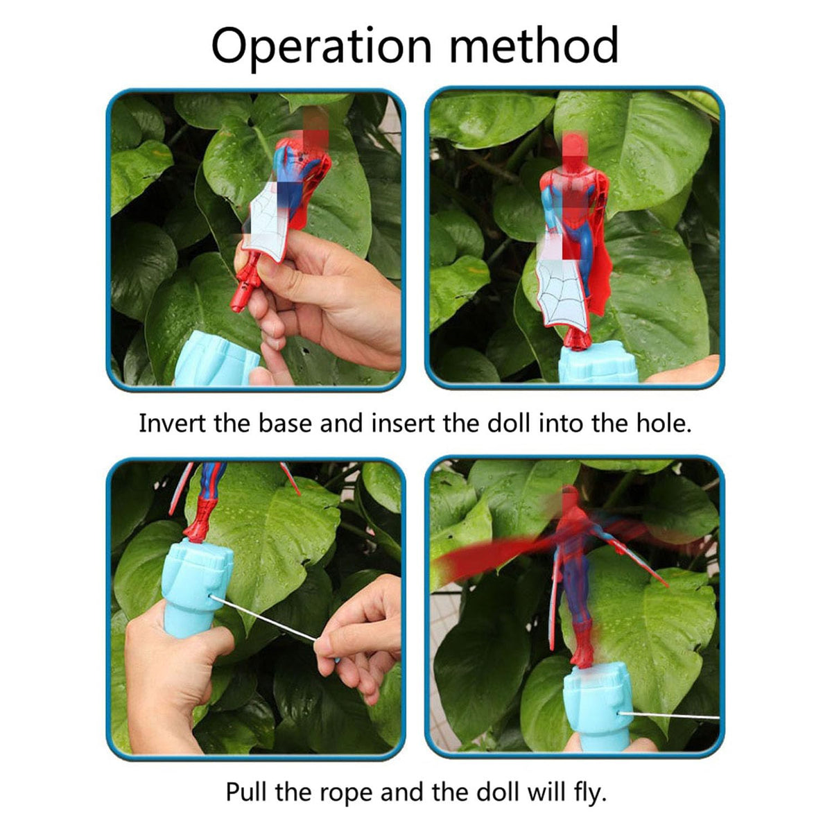 AMBXDE inverted launcher with pull rope in use.
