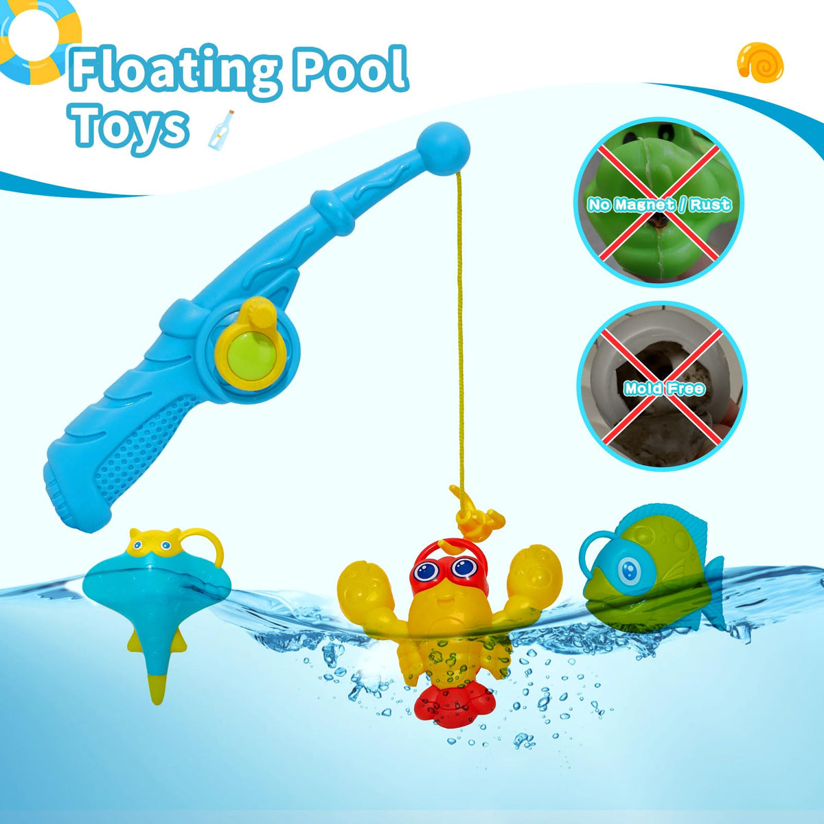 AMCHSURI 360° rotating fishing rods to reduce tangling during play
