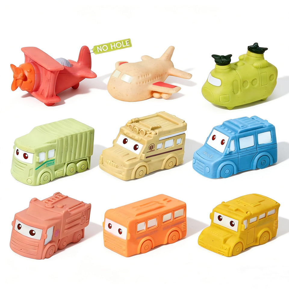 AMCHSURI 9-pack cars floating in water for color recognition and bath-time engagement