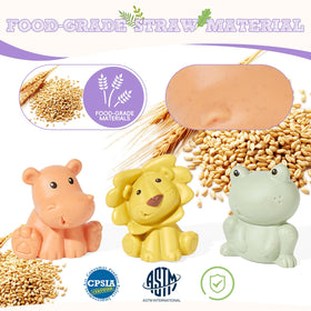 AMCHSURI hippo bath toy colorful and soft, great for gentle squeezing and focus.