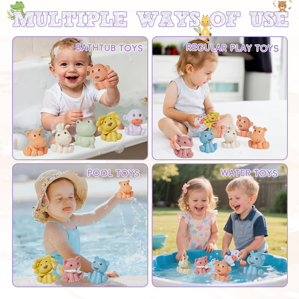AMCHSURI koala bath toy soft and squeezable, boosts fine motor skills during bath.
