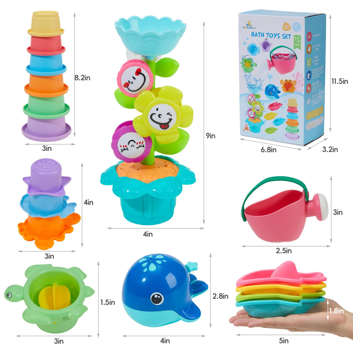 AMCHSURI Floating Boats double as scoops for water play.