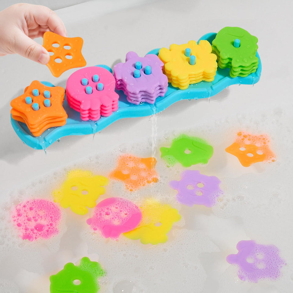 AMCHSURI bath toys starfish floating piece fosters color learning during bath time