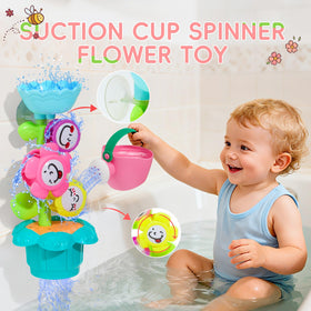AMCHSURI Watering Can bath toy sprays water for cause-and-effect play.