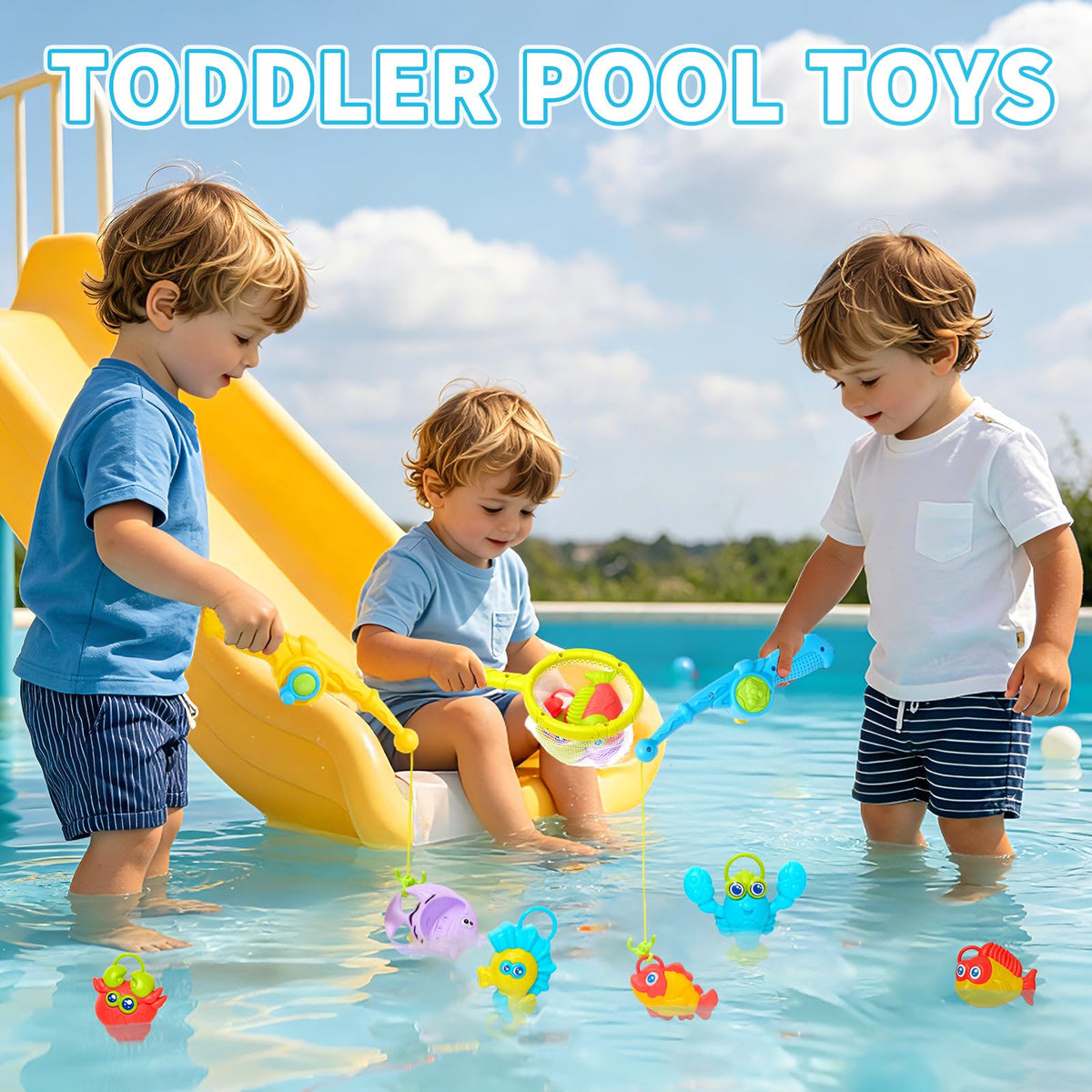AMCHSURI bright sea creatures including fish and turtles for imaginative water play