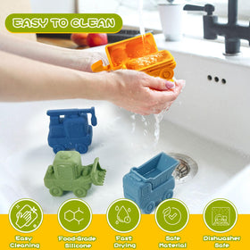 AMCHSURI excavator bath toy invites imaginative construction play and easy cleaning.