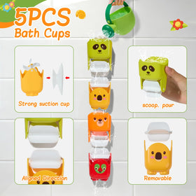 AMCHSURI floating boats highlight scooping and stacking fun in tubs.