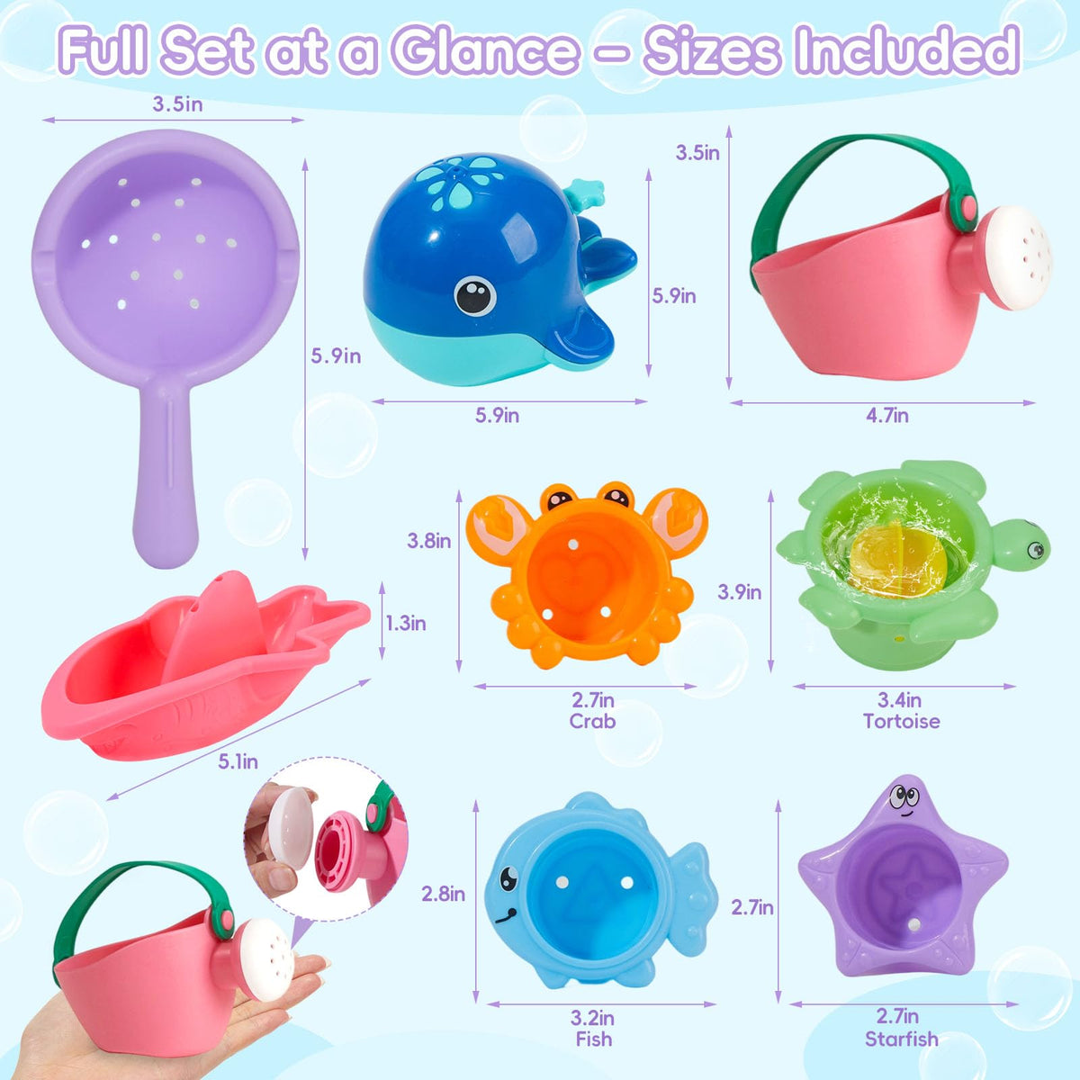 AMCHSURI bath toys: breathable mesh bag keeps toys dry and organized.