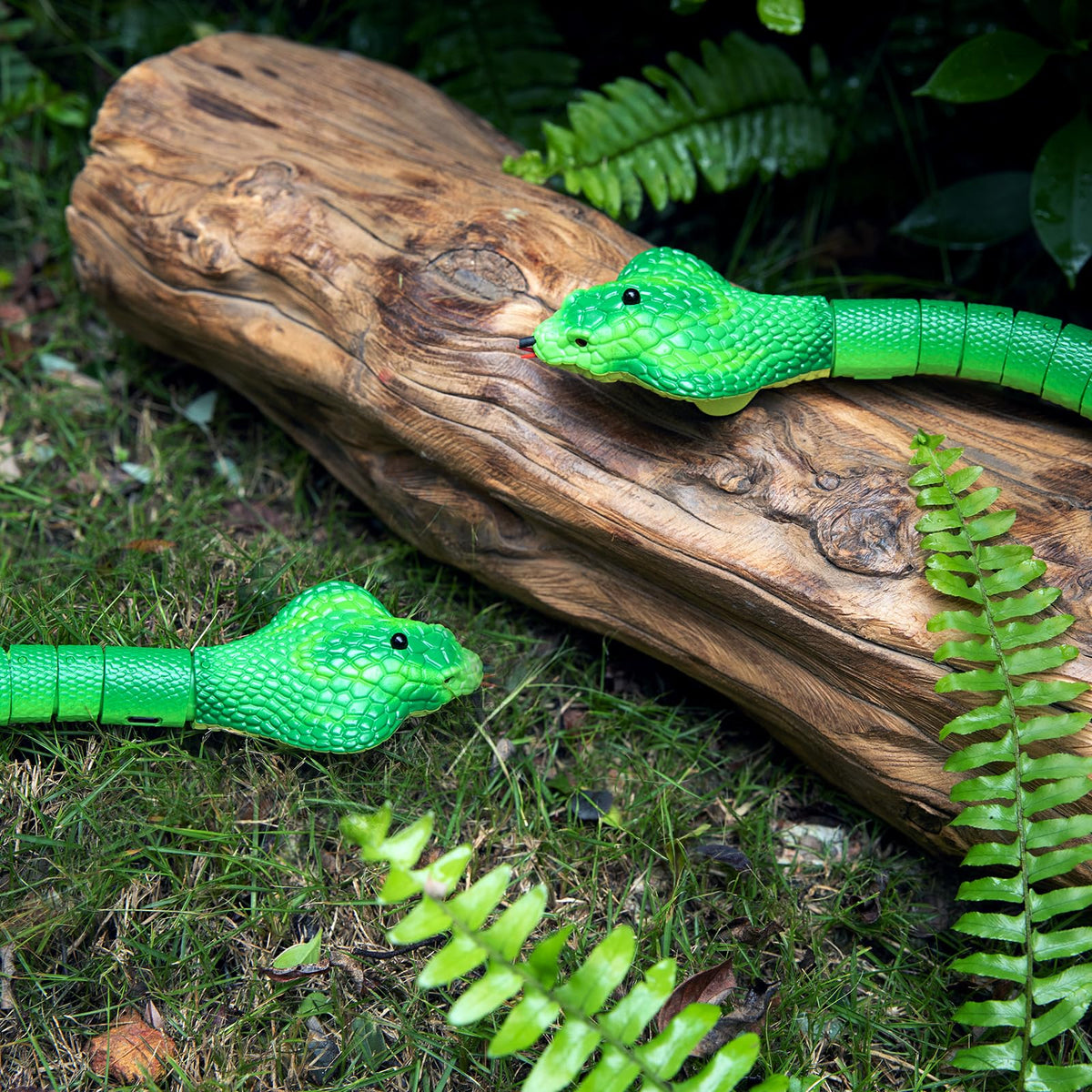 AMCHSURI packaging includes remote control snake, remote, charging cable, and screwdriver