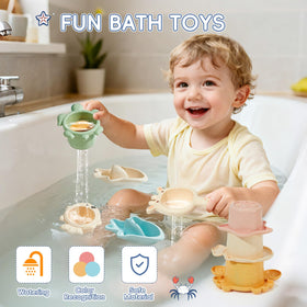 AMCHSURI stacking cups encourage safe grasp and early motor skills