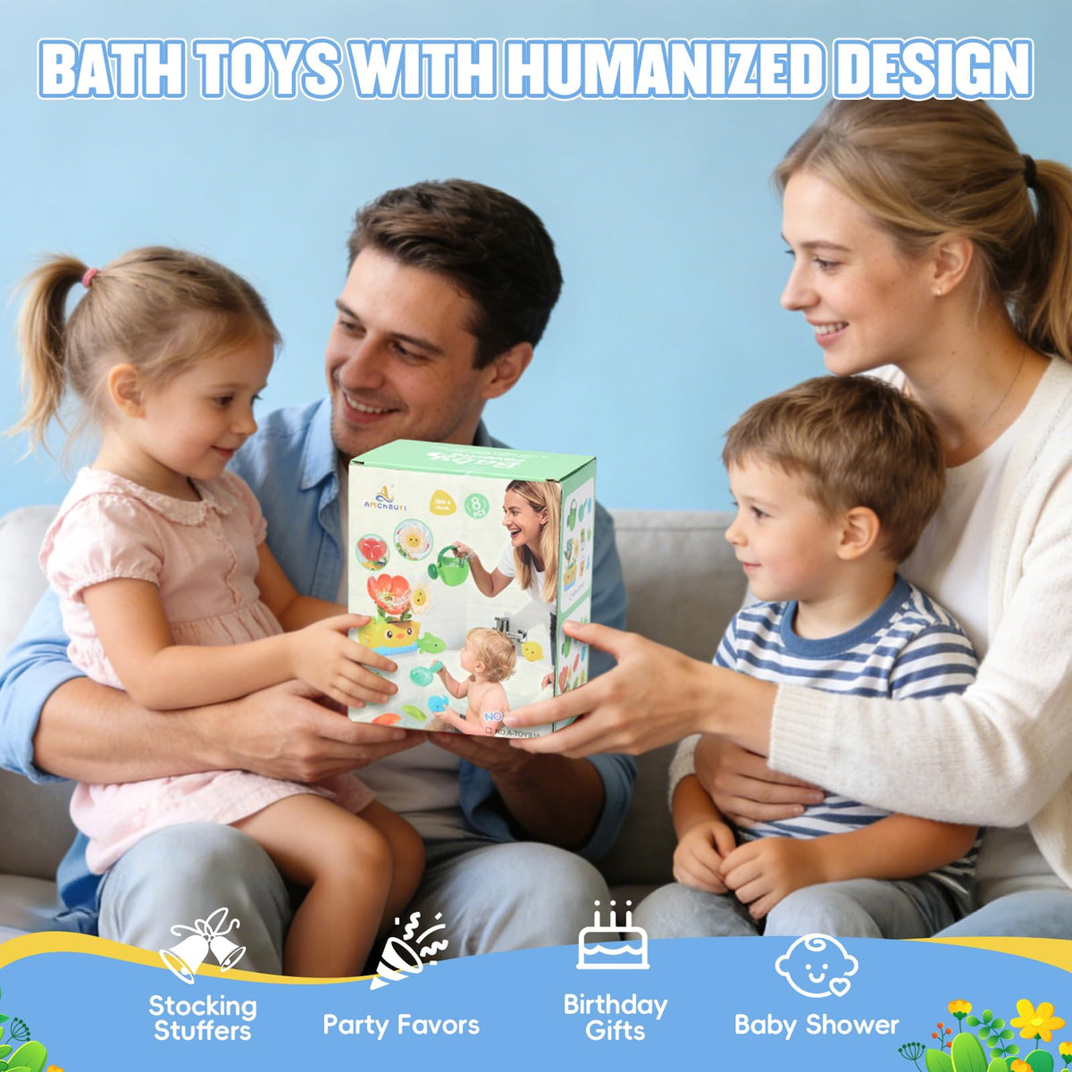 AMCHSURI bath-spoon supports scooping and sifting during bath time