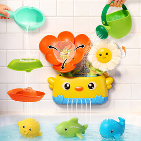 AMCHSURI flower-bloom bath toy engages toddlers with blooming petals for exploration