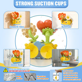 AMCHSURI suction-cups keep toys secure on tub walls during play