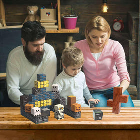 amdohai magnetic blocks pumpkin visual focus for scene building and sensory engagement