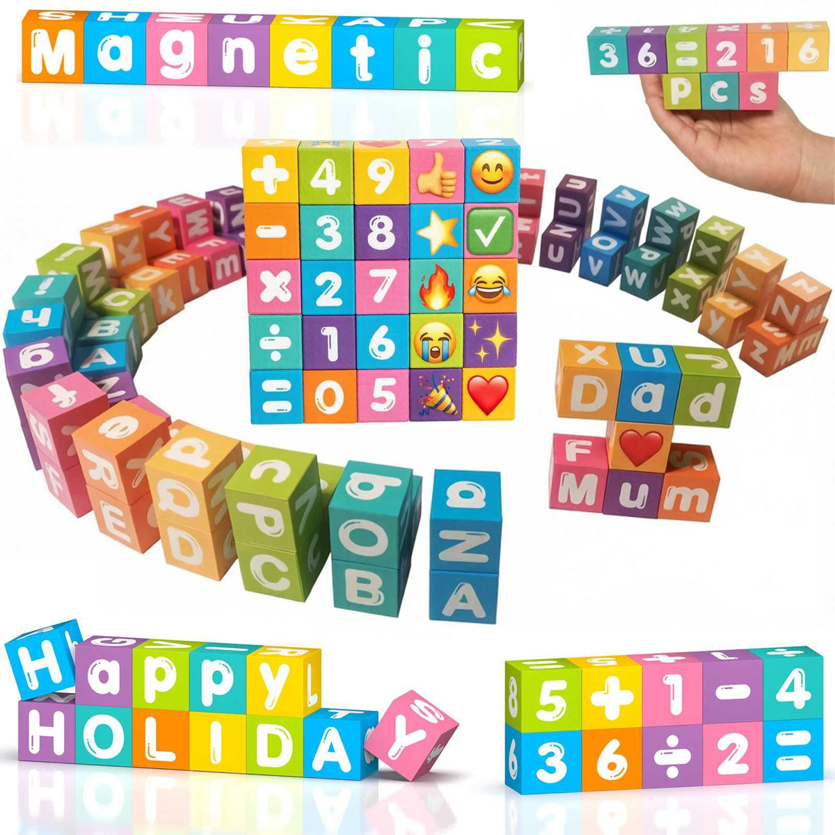 amdohai magnetic letters blocks display the alphabet for engaging spelling practice