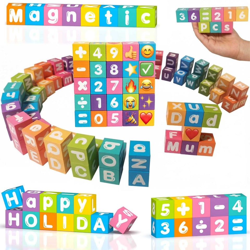 amdohai magnetic letters blocks display the alphabet for engaging spelling practice