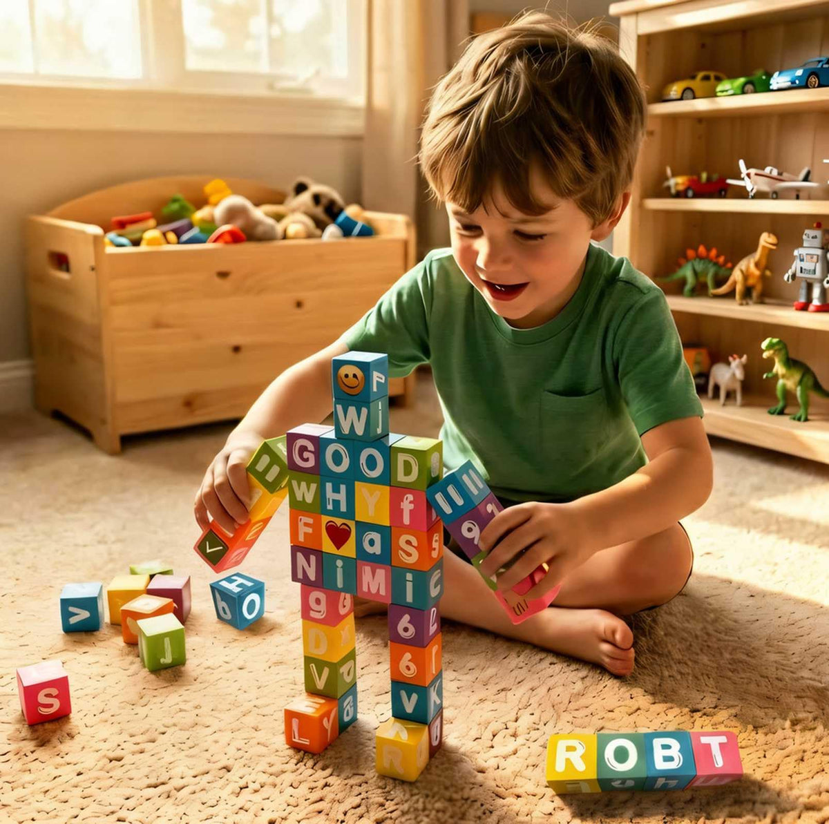 amdohai blocks with emoticons for expressing feelings through play
