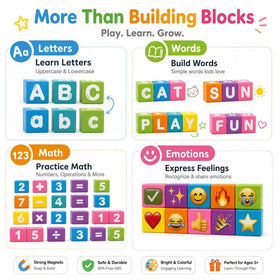 amdohai alphabet blocks show uppercase and lowercase letters to build word recognition