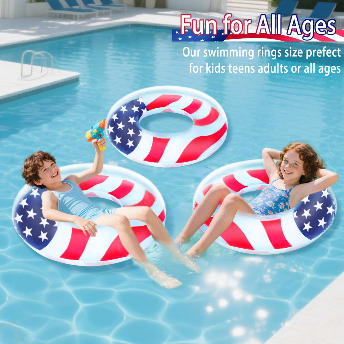 AMENON 15-inch inner diameter ensures comfy seating on water