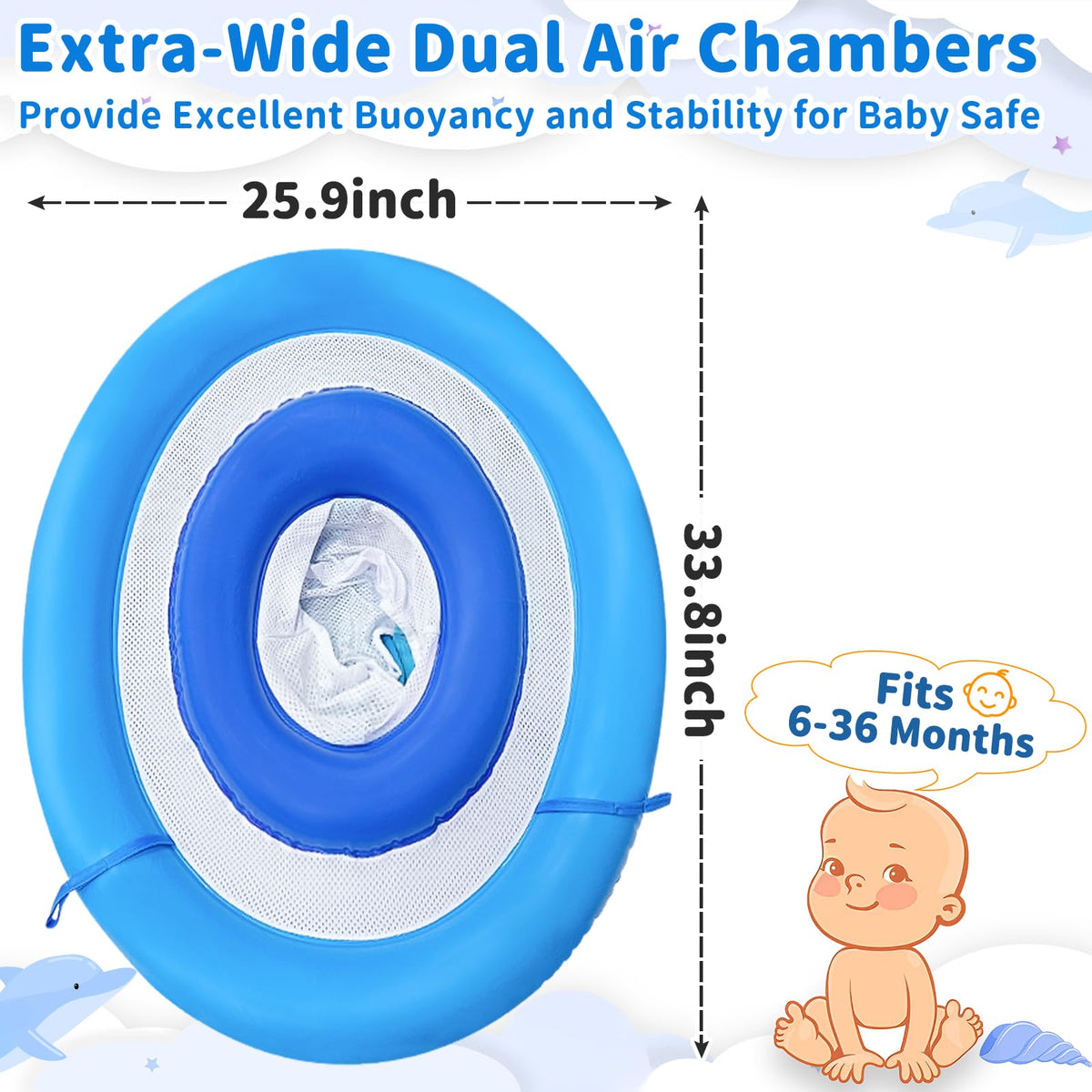 AMENON float with soft mesh seat provides gentle support for toddlers