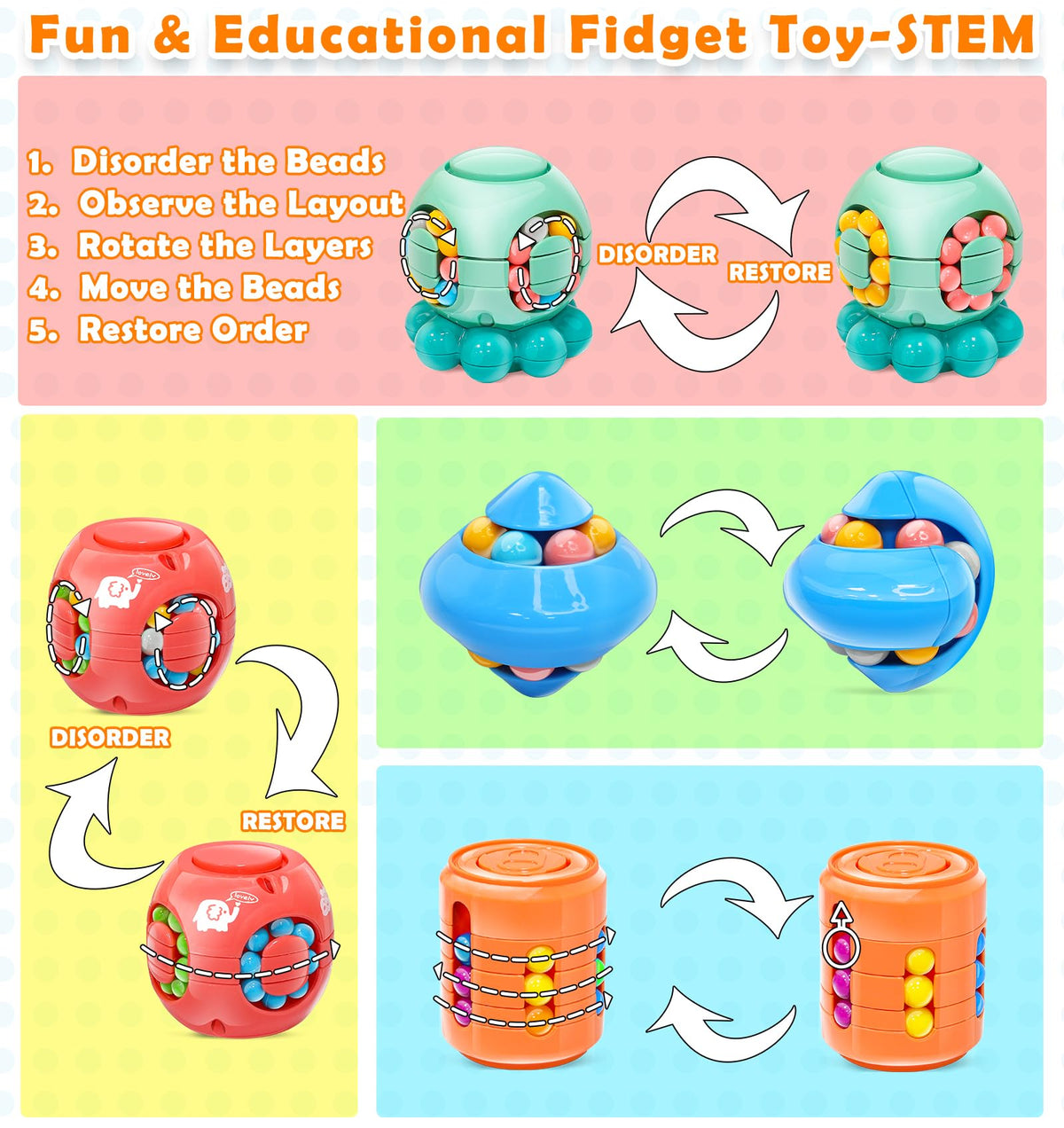 AMENON brain teaser kits suit gifts and classroom prizes