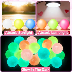 AMENON 24-pack glow balls ideal for Easter egg fillers and gifts.