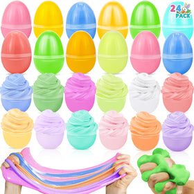 AMENON butter slime Easter eggs close-up showing vibrant colors for hands-on sensory play.