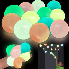 AMENON Easter glow sticky ball on wall for sensory play.