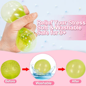 AMENON transparent bags keep glow balls organized for gifting.