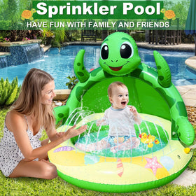 AMENON garden hose sprinkler connects easily for refreshing splash play.