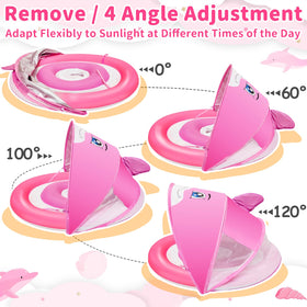 AMENON infant float showing safety seat and mesh for secure seating