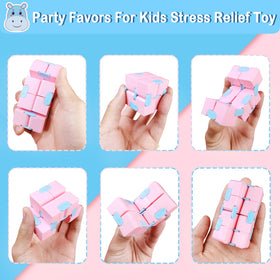 AMENON Infinity Cube blue color, portable sensory toy for on-the-go concentration.