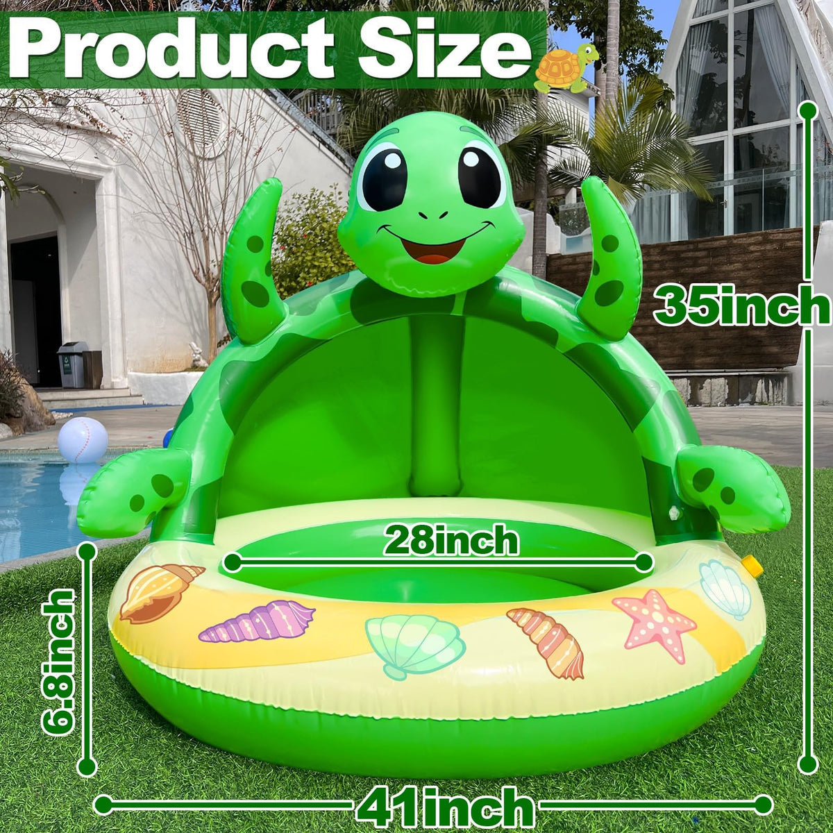 AMENON inflatable kiddie pool made of durable PVC ensures lasting fun.