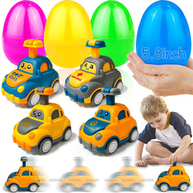 AMENON jumbo Easter egg with press-and-go car inside for instant floor fun