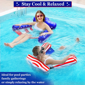 AMENON patriotic pool float party scene for the Fourth of July