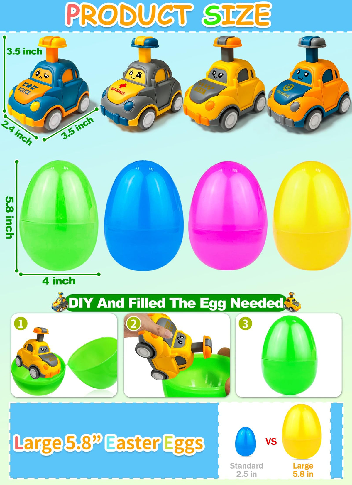 AMENON police car inside egg promotes playful learning during Easter adventures