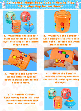 AMENON rotating bead puzzle in bright colors boosts focus