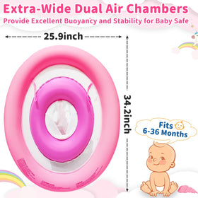 AMENON unicorn baby float adjustable-seat keeps your child safely seated