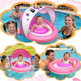 AMENON unicorn baby float age range 6-36 months is portable