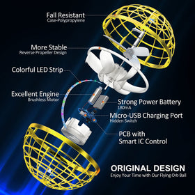 AMERFIST Flying Orb Ball LED RGB lights for vibrant nighttime visuals.