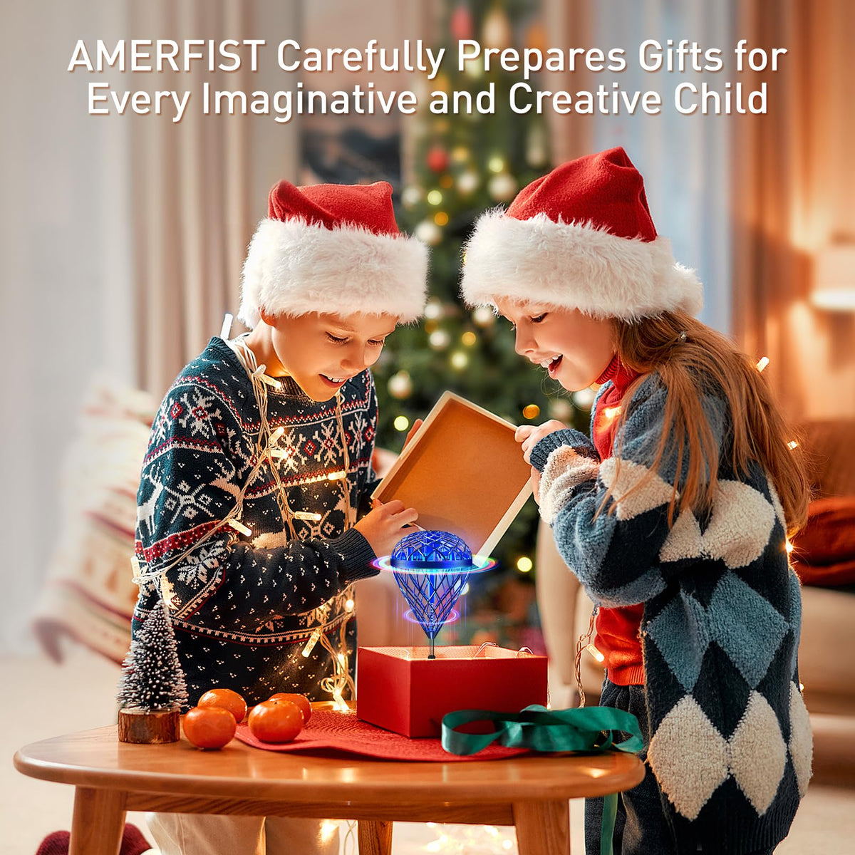 AMERFIST flying toy arrives in gift-ready packaging for celebrations.
