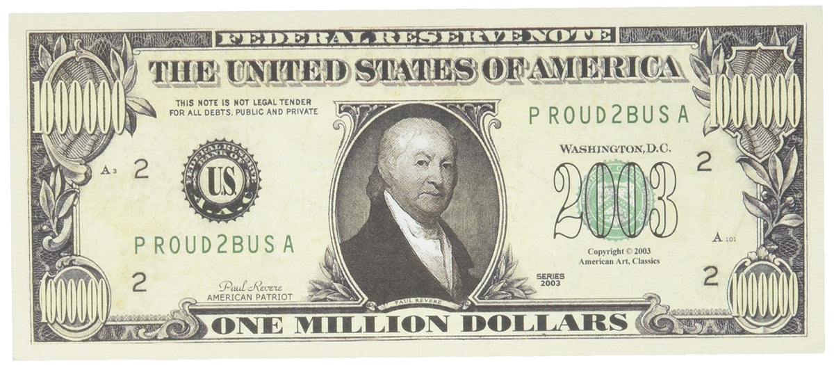 American Art Classics novelty bills ideal for gifts or celebrations