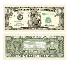 American Art Classics million-dollar bill Statue of Liberty front view for collectors.