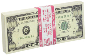 American Art Classics Paul Revere 100-count banded bills with realistic look for novelty gifts