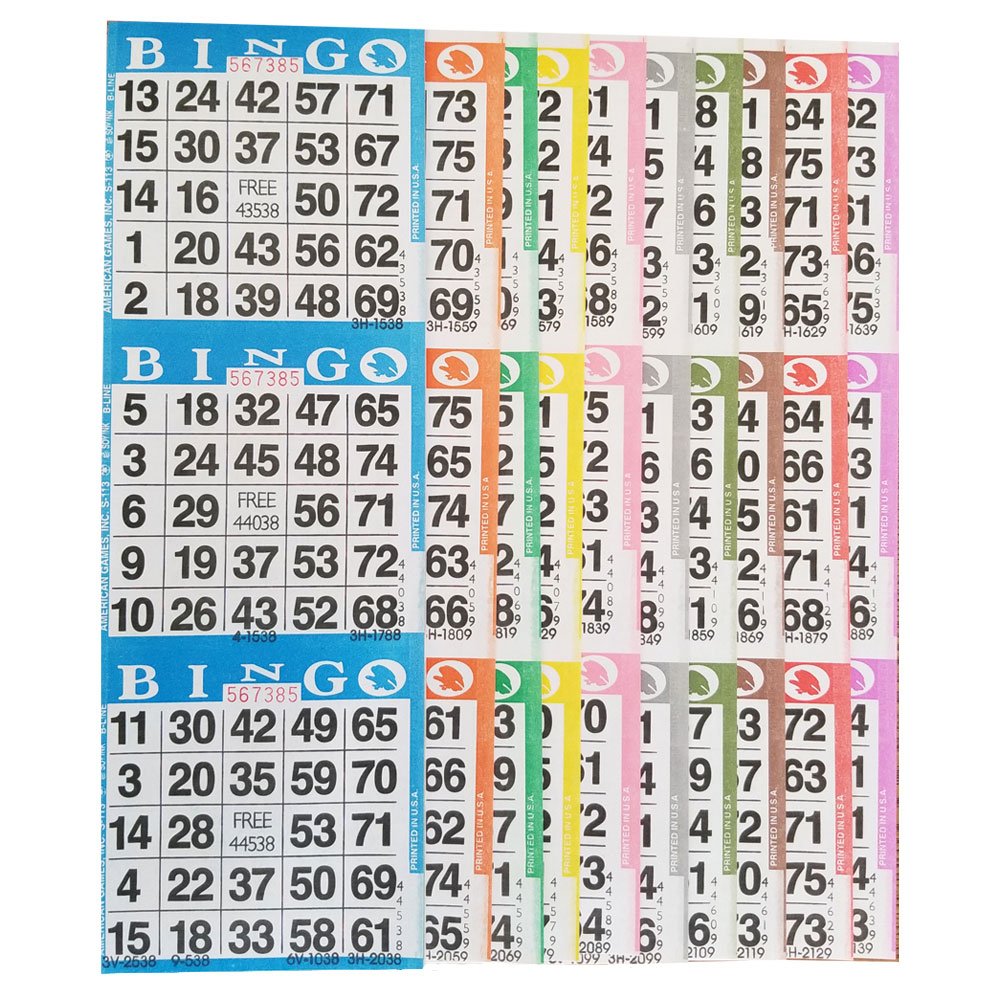 American Games bingo books with 10-color sheets for versatile game nights