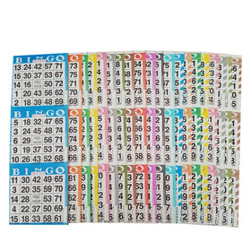 American Games bingo books 50-pack display for group events with ready-to-use sheets