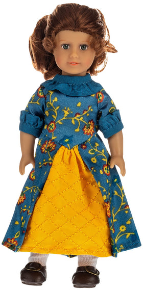 American Girl Felicity mini doll with painted eyes and auburn hair for imaginative play