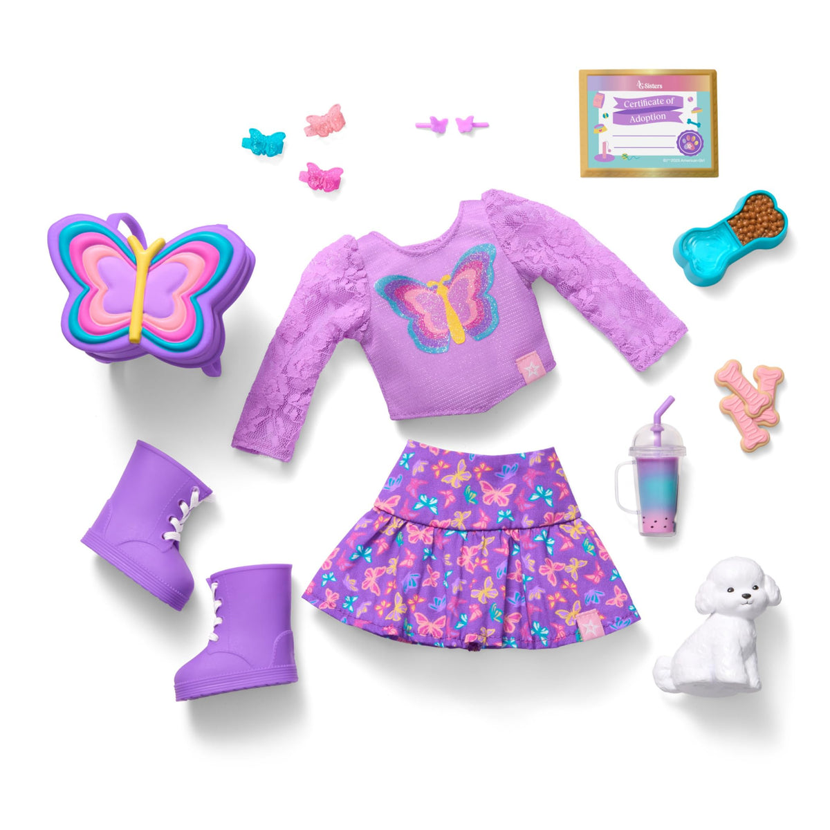 Francie doll with coral, pink, and teal glitter hair clips for playful styling.