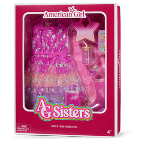 American Girl Sisters Glitz & Glam mason-jar cup enhances tea-time play.