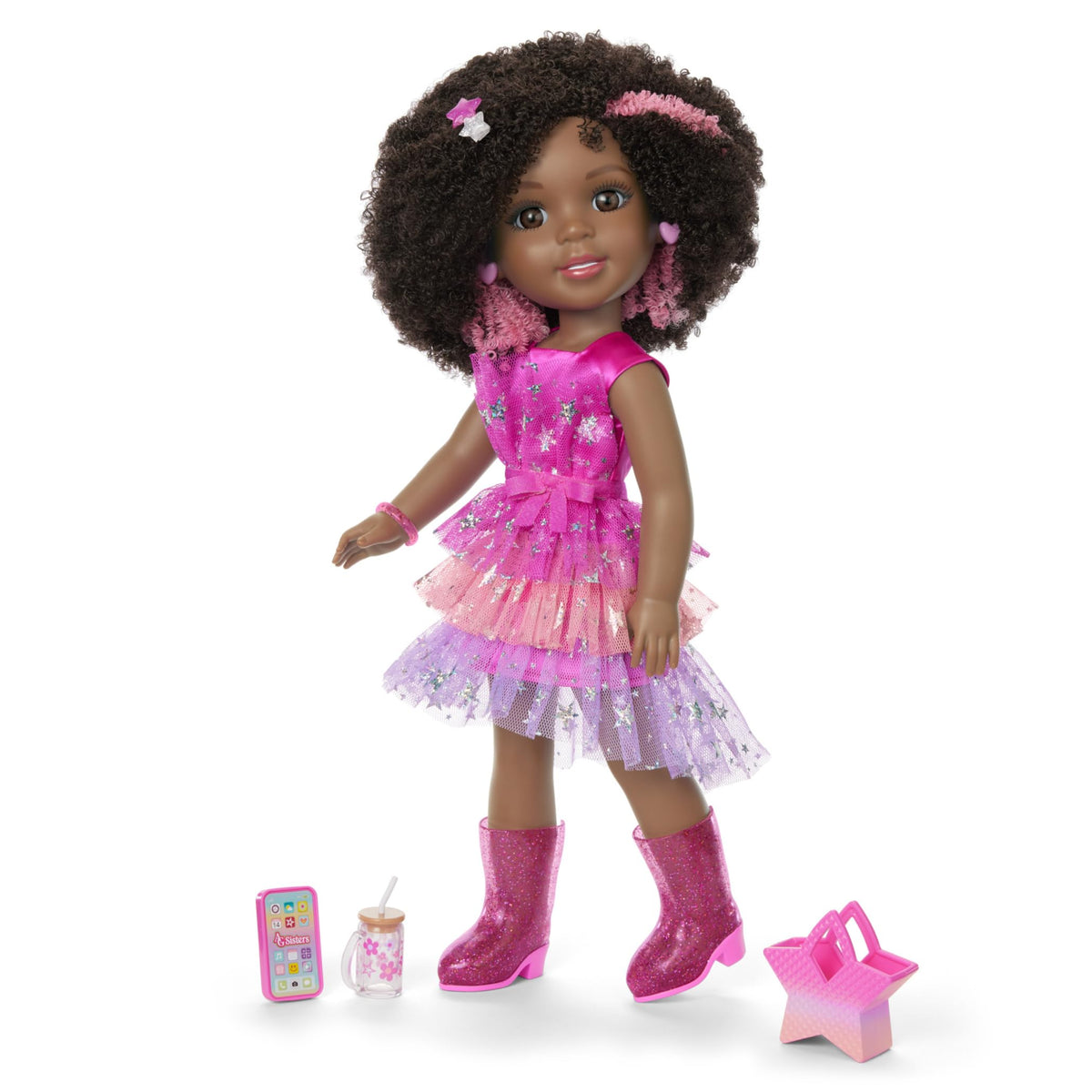 American Girl Sisters Glitz & Glam purse stores tiny accessories during playtime.